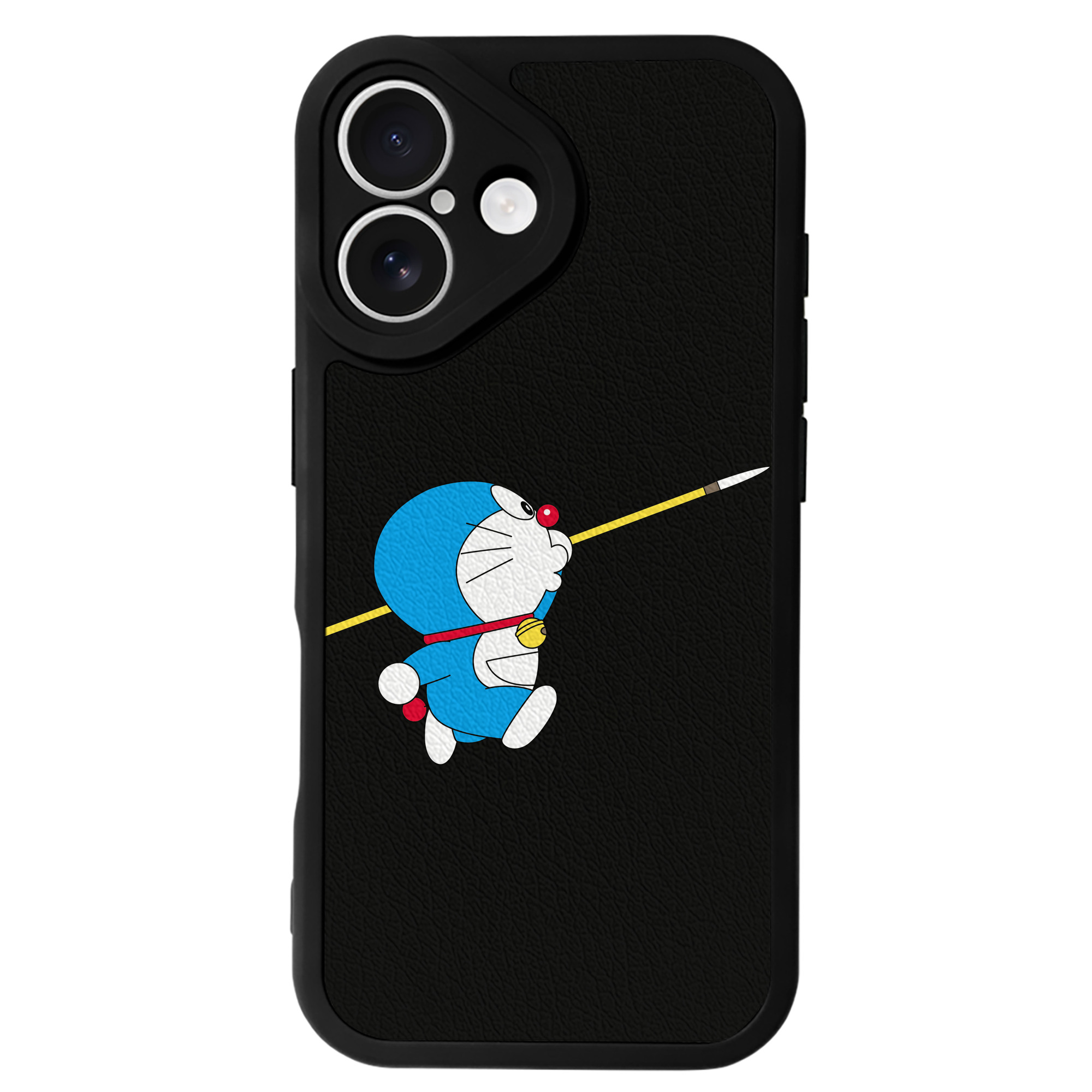 （画像用） ドラえもん Doraemon 【iPhone 16シリーズ対応】シリコンスマホケース（レザー調） 材質：シリコン